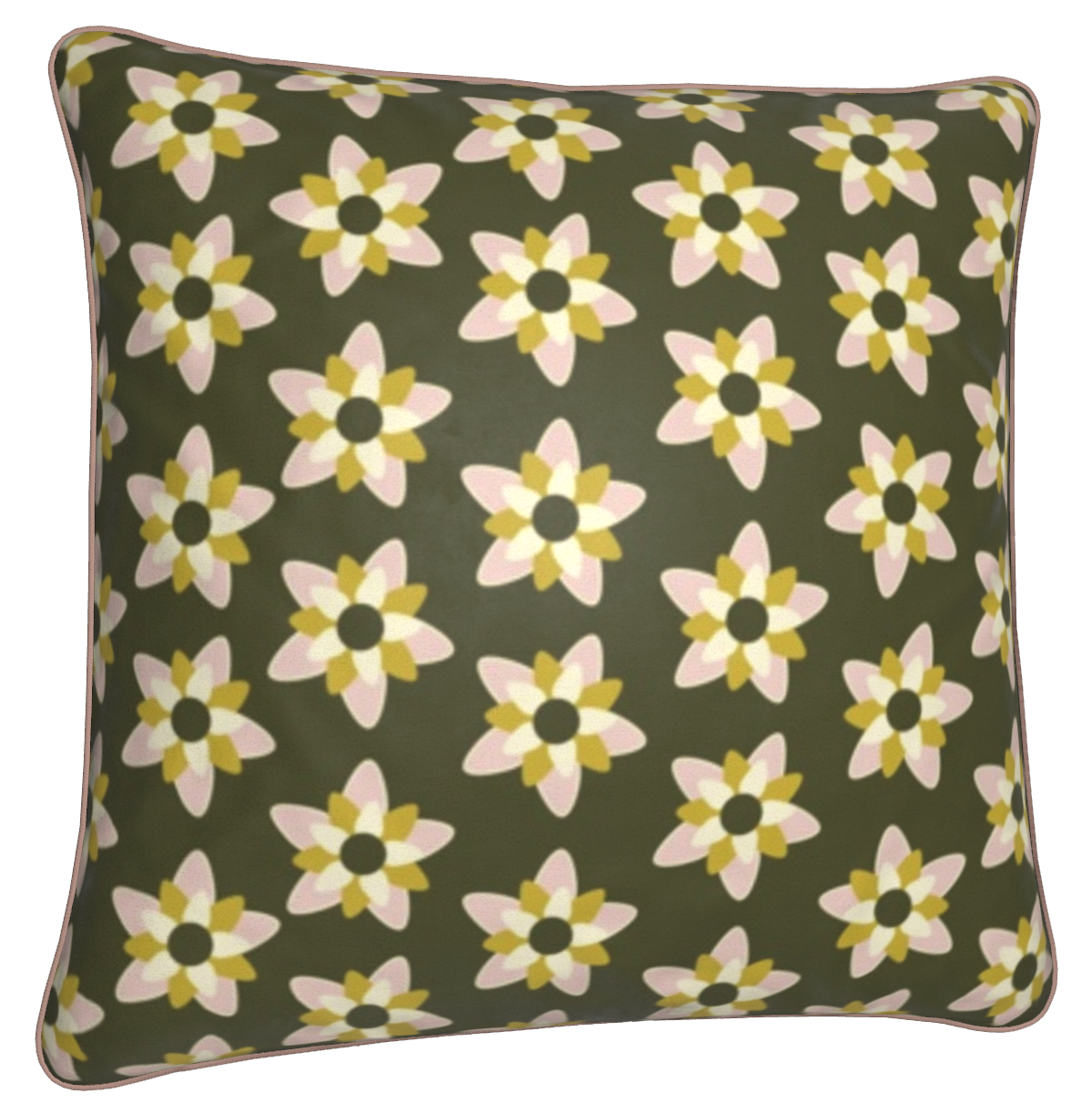 Saunter: Flora in Morel Repeat Pattern