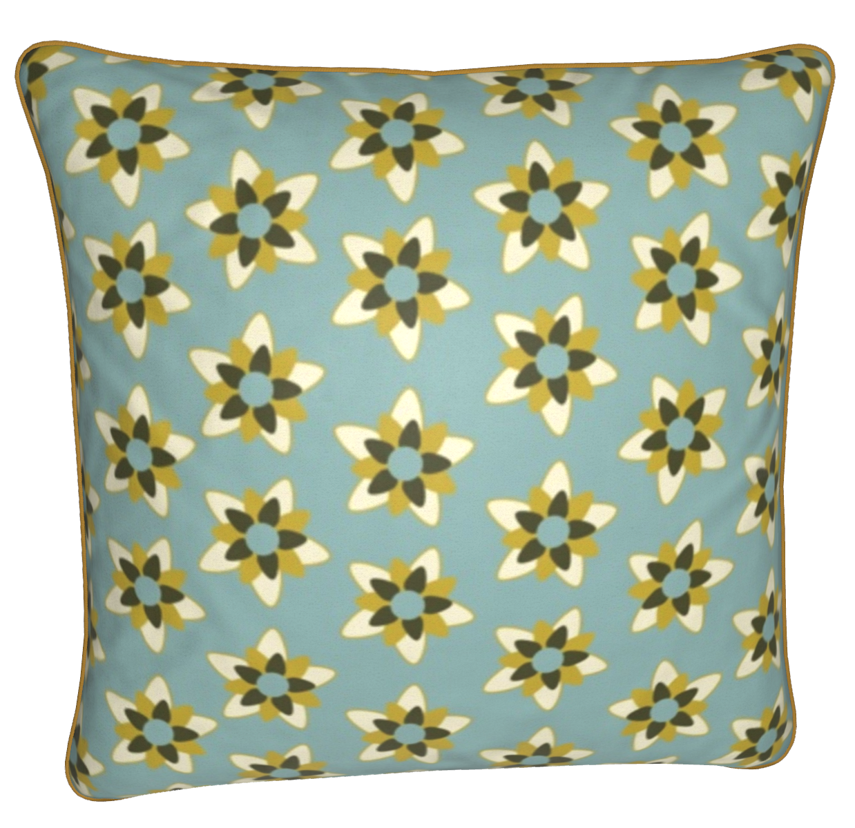 Saunter: Flora in Parisian Blue Repeat Pattern