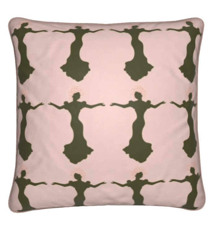 Saunter: Saunter in Strawberry Chiffon Repeat Pattern
