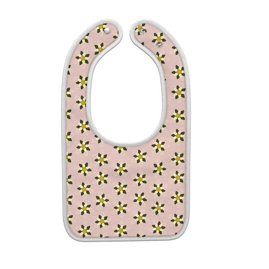 Premium Baby Bib in Strawberry Chiffon Flora