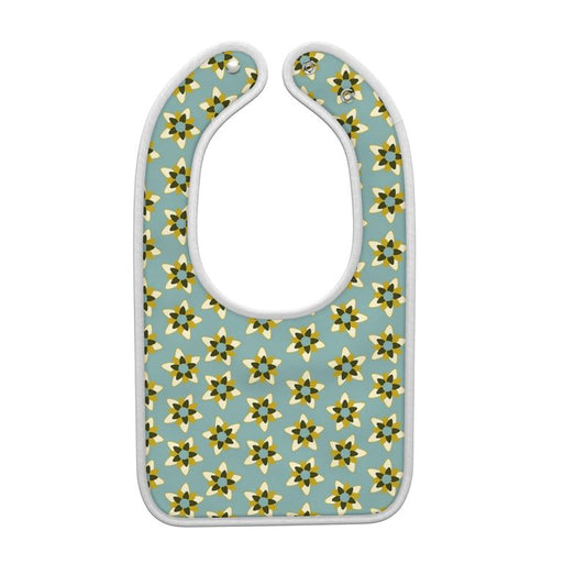 Parisian Blue Premium Baby Bib in Flora