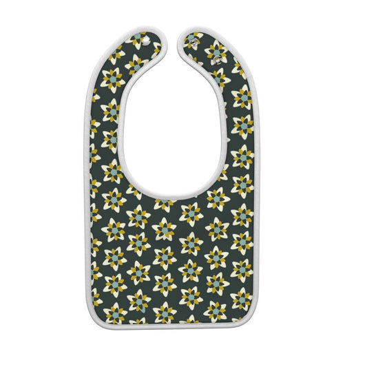 Blueberry Premium Baby Bib in Flora