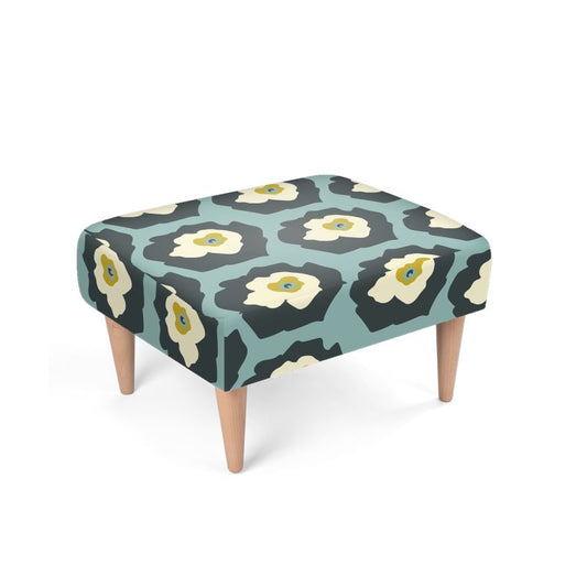 Jardin Footstool in Parisian Blue