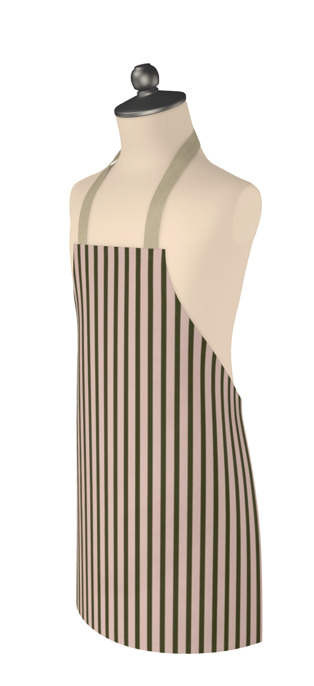 Saunter: Cabana Stripe in Strawberry Chiffon Repeat Pattern